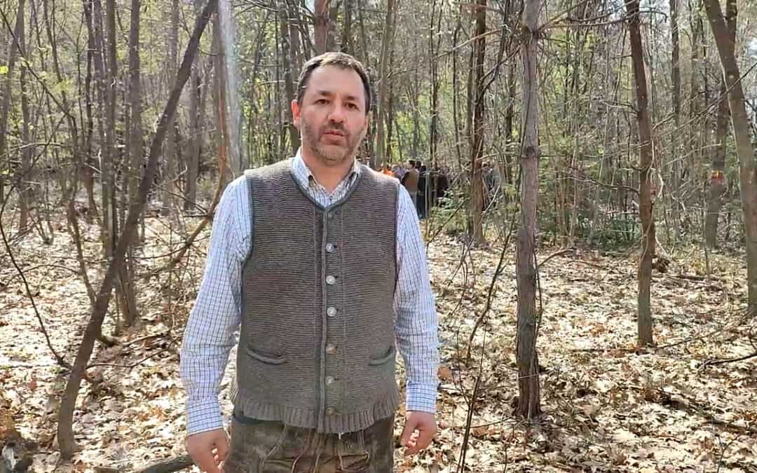 Martin erklärt uns, wie Laubholzbewirtschaftung funktioniert