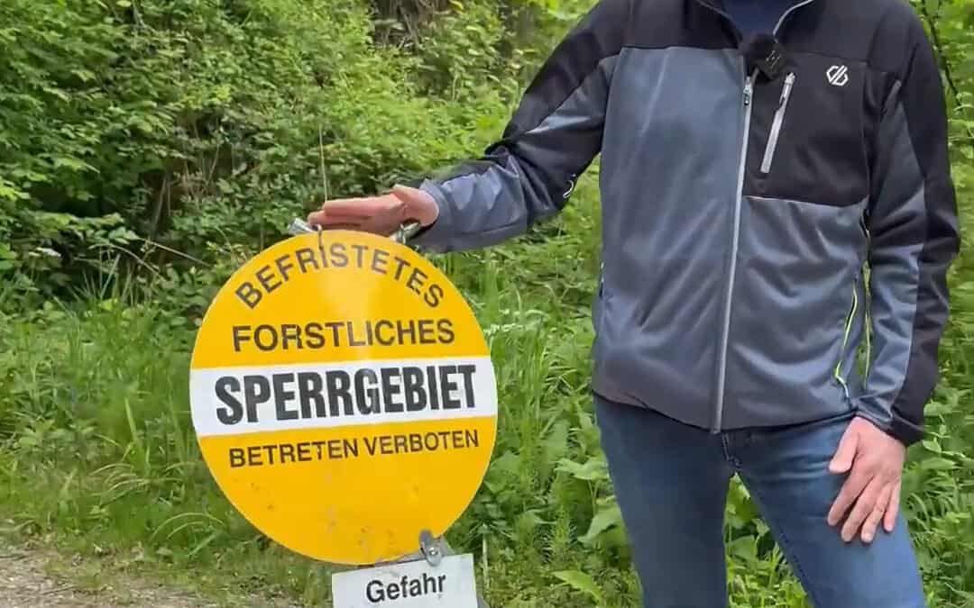 Hinweistafeln im Wald: Warum manche Bereiche vorübergehend geschlossen sind