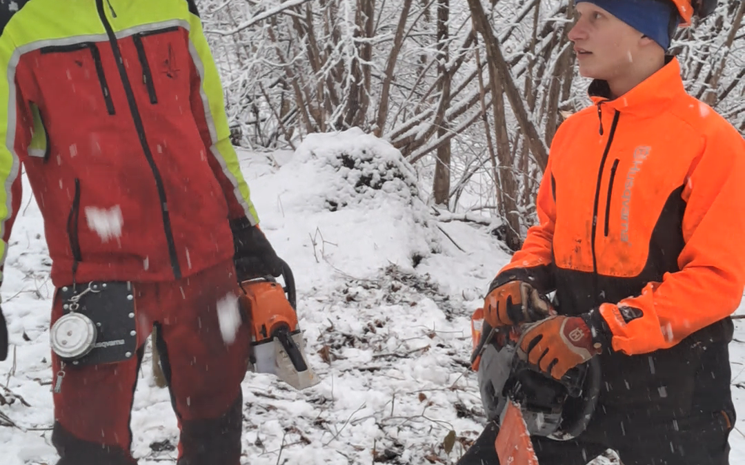 Waldarbeit im Winter: Sicherheit geht vor